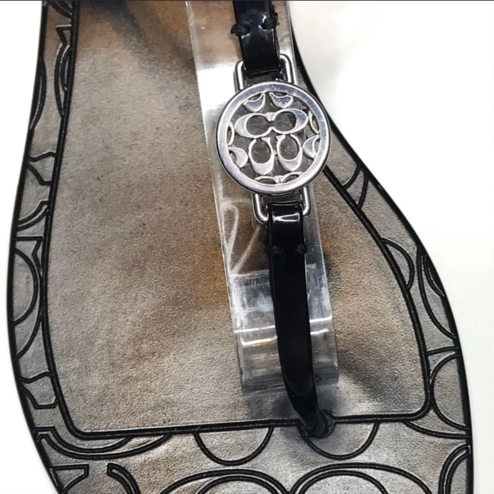 Coach Pansy Black Jelly Sandals Size 9B